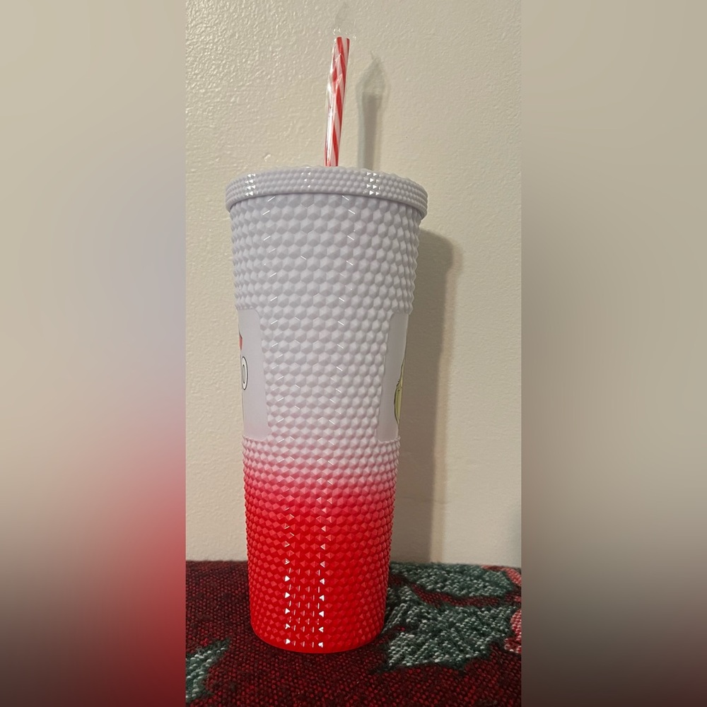 Grinch Ombré Tumbler Red and White Holiday Tumbler - Picture 3 of 5